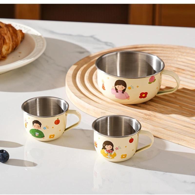 80/220Ml Stainless Steel Water Cup Mug For Kids Anti Scalding Milk Coffee Cup Mini Cute Drinking Mug Coffee Cups