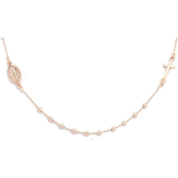 Collier - AMEN - CROR25 - Argent 925 - Rosé - 49 cm