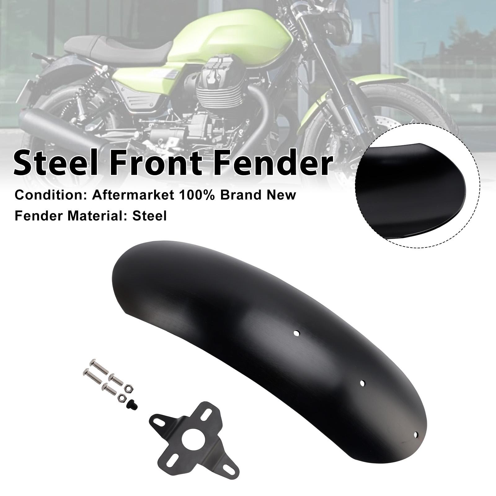 

Steel Front Fender Mudguard Fit For MOTO GUZZI V7 Stone Special 2017-2025 Black
