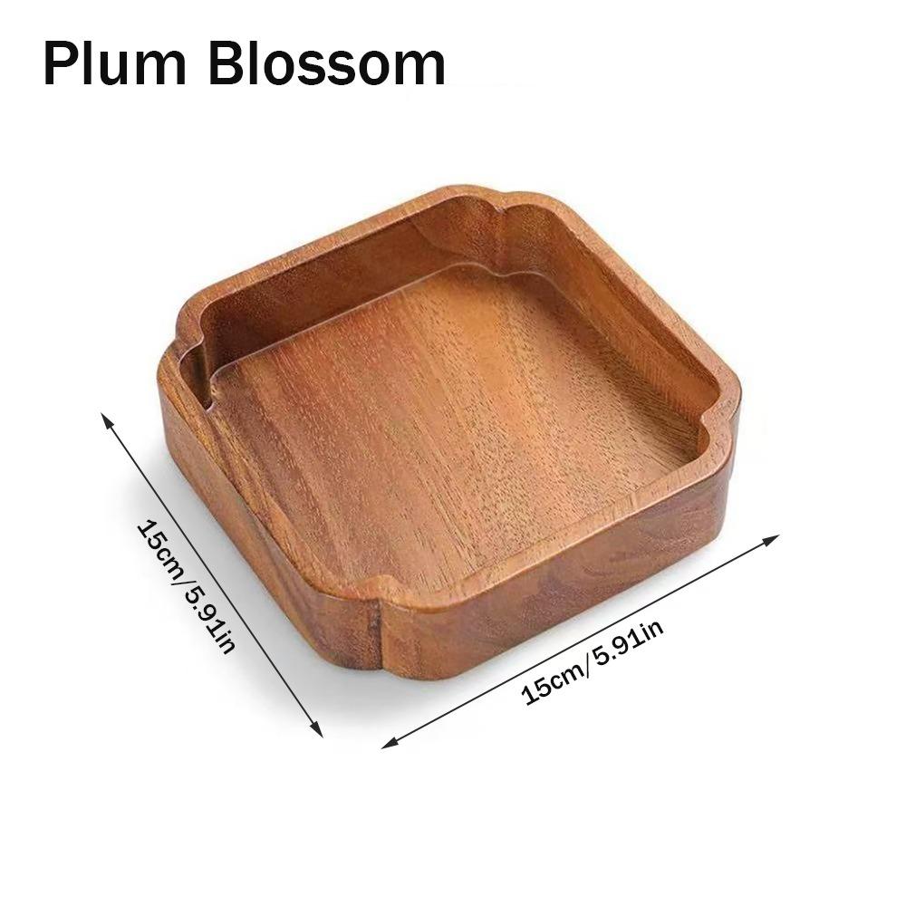 Wooden Snack Tray Japanese Style Fruit Tray Smooth Edge Tea Serving Plate Fruit Serving