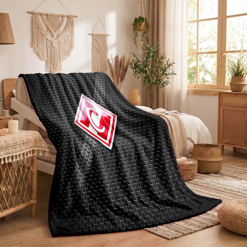 Spartak Moscow Print Flannel Blanket Soft Warm Sofa Bed Throw Blanket For Home Office Bedroom