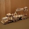 3D Wooden Crane Truck Puzzle – DIY Model & Children's Toy