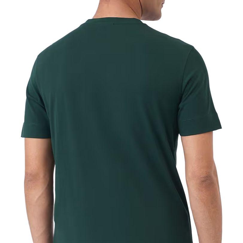 Emporio Armani Logo Embroidered Round Neck Pullover Short Sleeve T-Shirt Men Tops Green 6D1TQ8-1JOCZ-0565