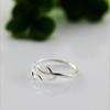 New Arrival Exquisite Glossy Christmas Snowflake Antler 925 Sterling Silver Jewelry Not Allergic Simple Opening Rings R013