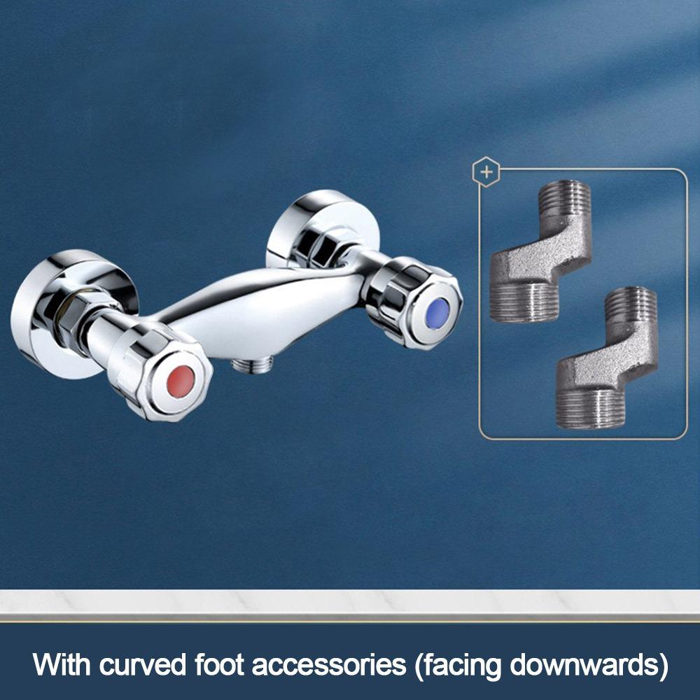 Hot and Cold Out Water Inlet Valve Metal Double Shower Faucet Valve Modern Diverter Valve