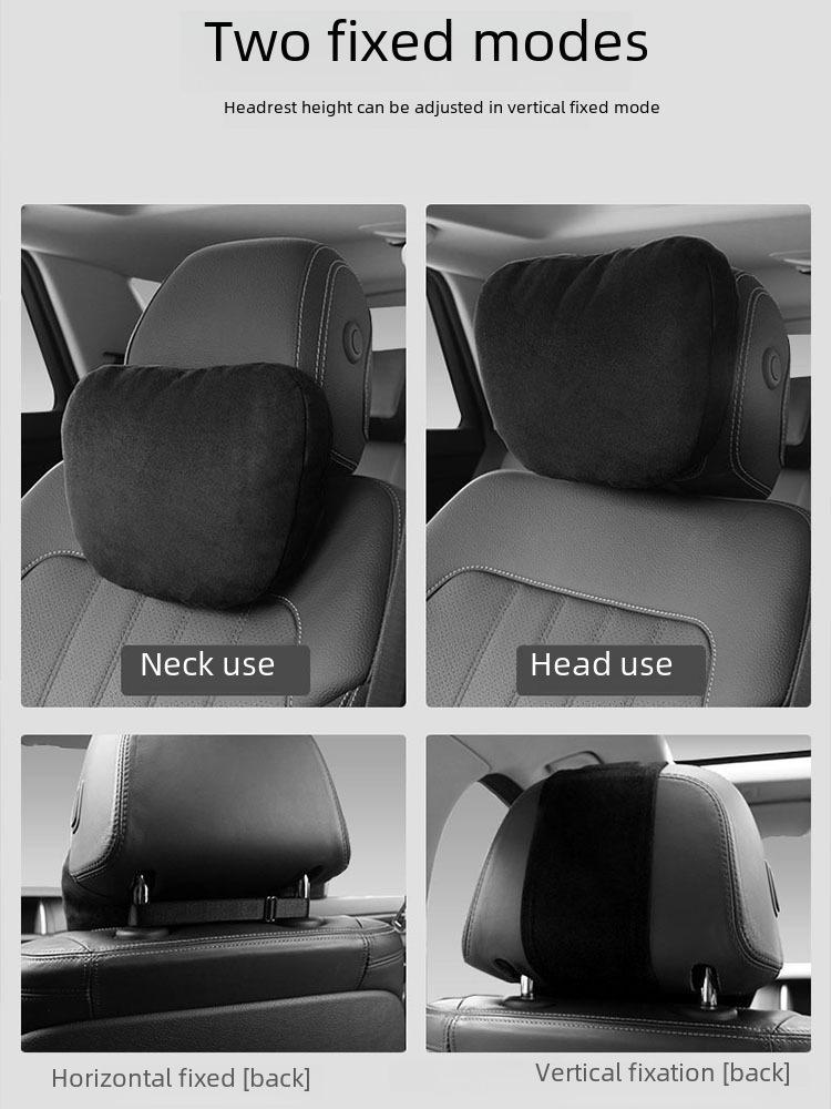Auto-Kopfstütze, Nackenkissen, Taillenstütze, Sitzrückenpolster aus Wildleder für die Mercedes-Benz S-Klasse, All-in-One-Autokissen.