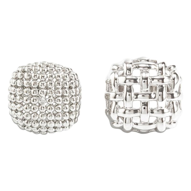 2PCS Geometric Hollow Design Rings Elegant Metal Weave Jewelry For Women Adjustable Open Ring Fashion Accessories