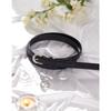 Daks Women Black Cow Leather Slim Belt Dbbe6f746bk