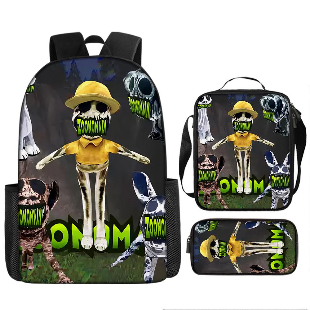Deformed zoo primary school third and fourth grade light weight reduction backpack zoonomaly student lunch bag pencil case