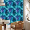Watercolor Galaxy Wallpaper Turquoise, Blue and Navy Blue 50x1000