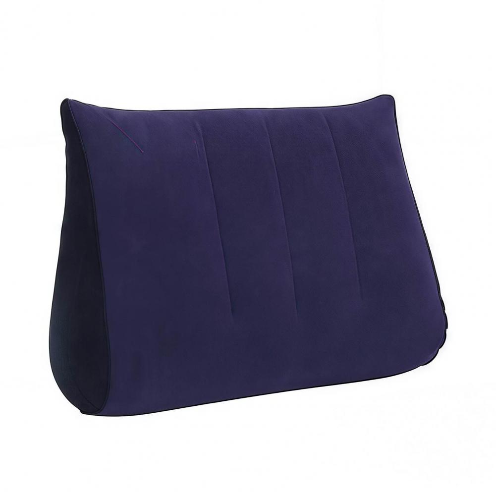Sleeping Cushion Multi-functional Travel Pillow Leak-proof Thicken Lumbar Support Cushion Portable Flocked Triangular Sleeping
