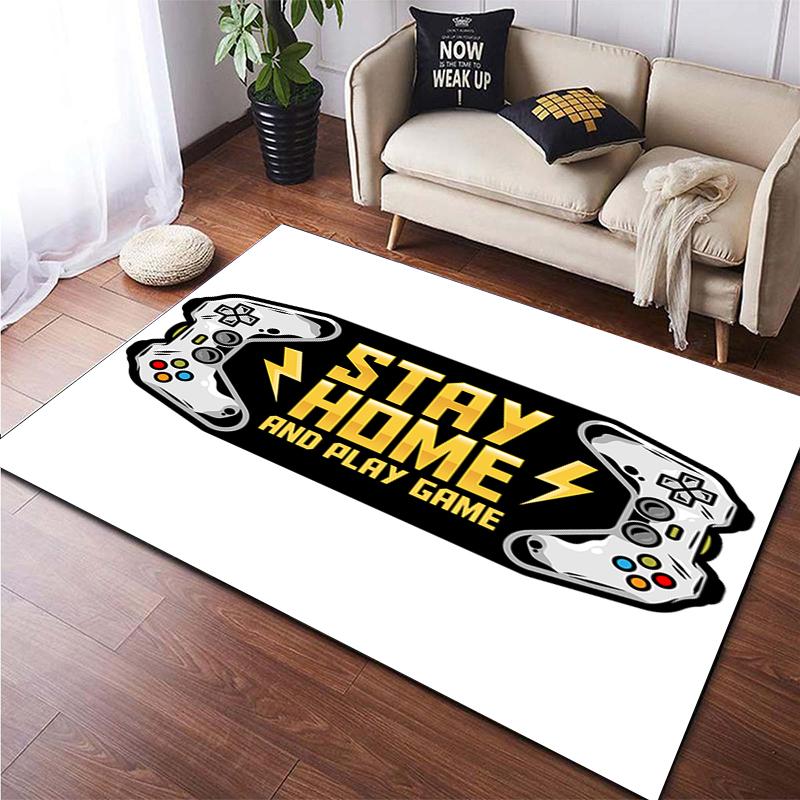 Cartoon Comic Game Handle Painting Carpet for Living Room Large Area Rug Black Soft Carpet Home Decoration Mats Boho Rugs