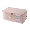 Bed Linen Storage Bag With Satin Fabric Collapsible Clothes Organizer For Bedroom Use