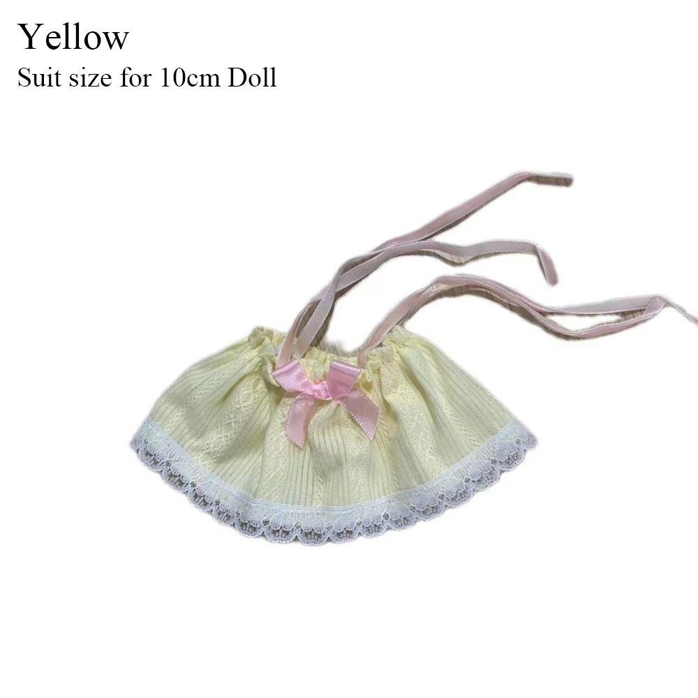 

Одежда для кукол из хлопкового плюша, игрушки ручной работы, подарок для 10 см/20 см куклы-идола/куклы-суперзвезды Кореи yellow-10cm