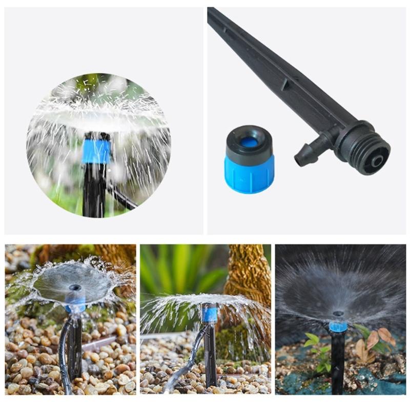100Pieces Drip Emitters for Drip Irrigation Tubing Adjustable 360 Degree Drippers Arrow Stake Garden Irrigation Drippers