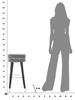 Bar Stool Paris Gray Silver Cm Ø 35X74