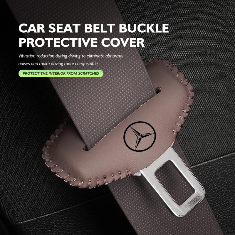 For Benz Car Logo Seat Belt Buckle Protective Cover Anti-Collision Cover Accessories Exclusive AMG W124 W203 W204 SPRINTER V GP1