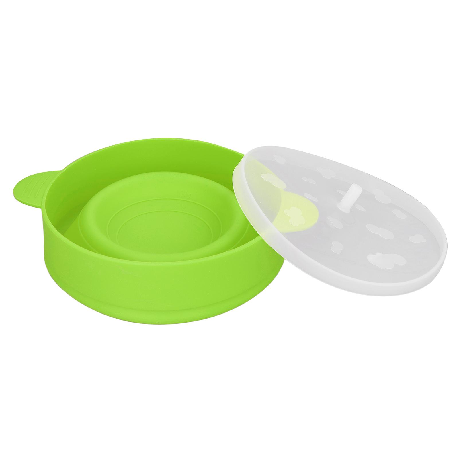 Большой попкорн-мейкер для микроволновки с крышкой и ручкой, не содержит БФА, складной, от -40 градусов Цельсия до +230 градусов Цельсия, пищевой силикон для DIY L зелёный