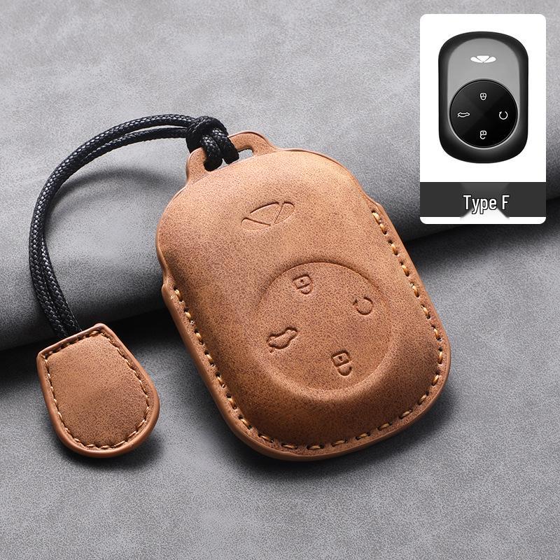 Chery Fengyun A9L Full Coverage Goat Leather Key Case with Protective Buckle