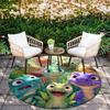 Cartoon Dinosaur pattern round rug,Carpet Rug for Living Room Bedroom Sofa Playroom Decor,Non-slip Floor Mat,Holiday Gifts and Birthday Gifts