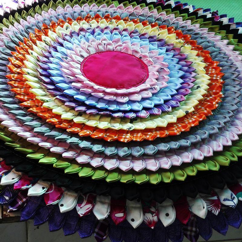 

Handmade round Fabric Cushion 60cm Sofa Cushion Futon Mat Window Cushion Yoga Mat Meditation Buddhist Hall Prayer Mat Gorgeous Department 12 circle diameter 60cm