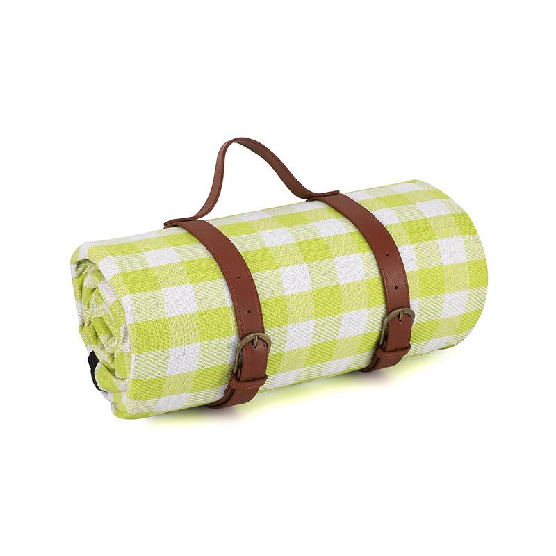 Wasserdichte Outdoor-Picknickmatte mit Lederriemen für Camping und Strand