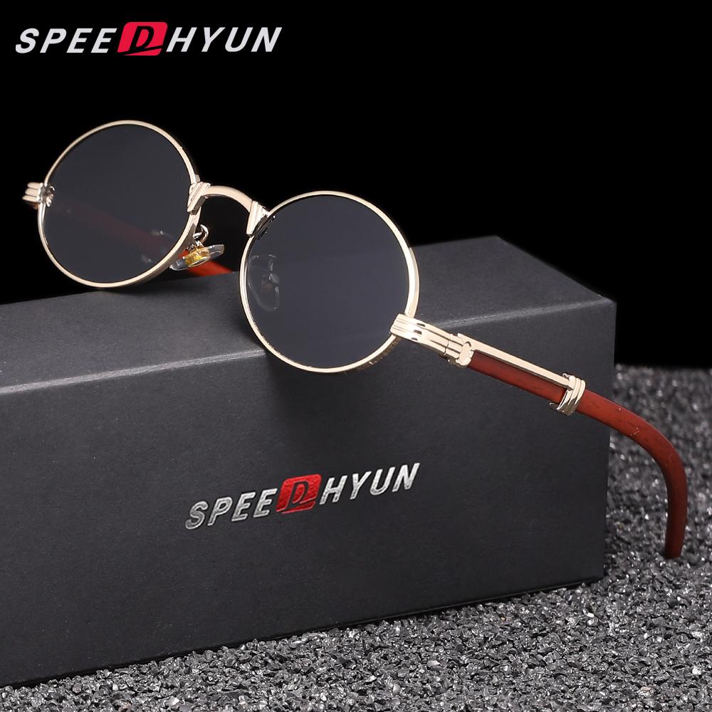 SPEEDHYUN Vintage Round Sunglasses Lightweight Frame with Full UV Protection