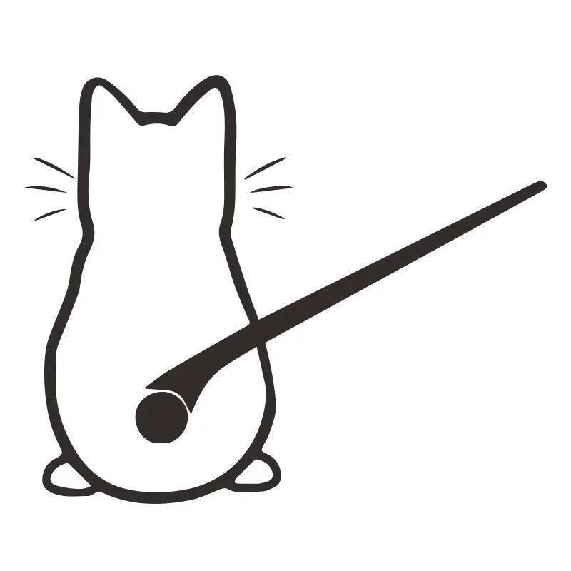 Cartoon Cute Cat Sticker Windshield Wiper Sticker Car Sticker Cars Rear Wiper Decal Car Accessories