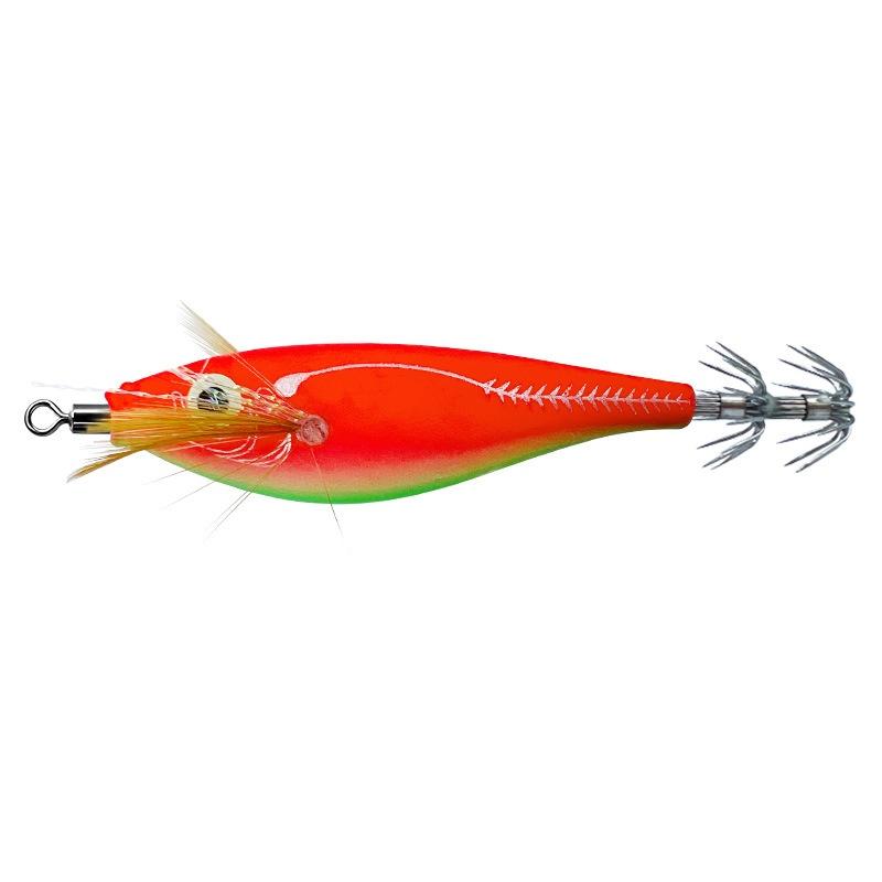 1/5Pcs Glowing Squid Hooks Horizontal Shrimp Lures Baits For Cuttlefish Squid Jigs Hard Baits For Octopus Fishing