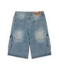 PHYSICAL DEPARTMENT Bermuda Cargo Denim Pants_Vintage Blue