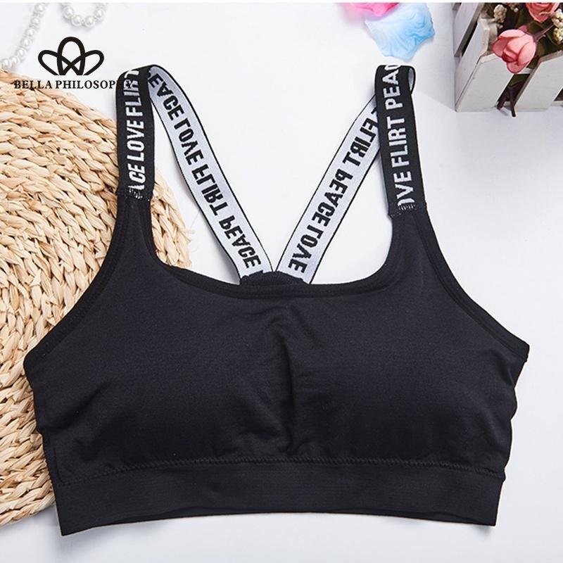 Women Shockproof Sports Bra Stretch Athletic Brassiere Push Up Bras Top Seamless Padded Running