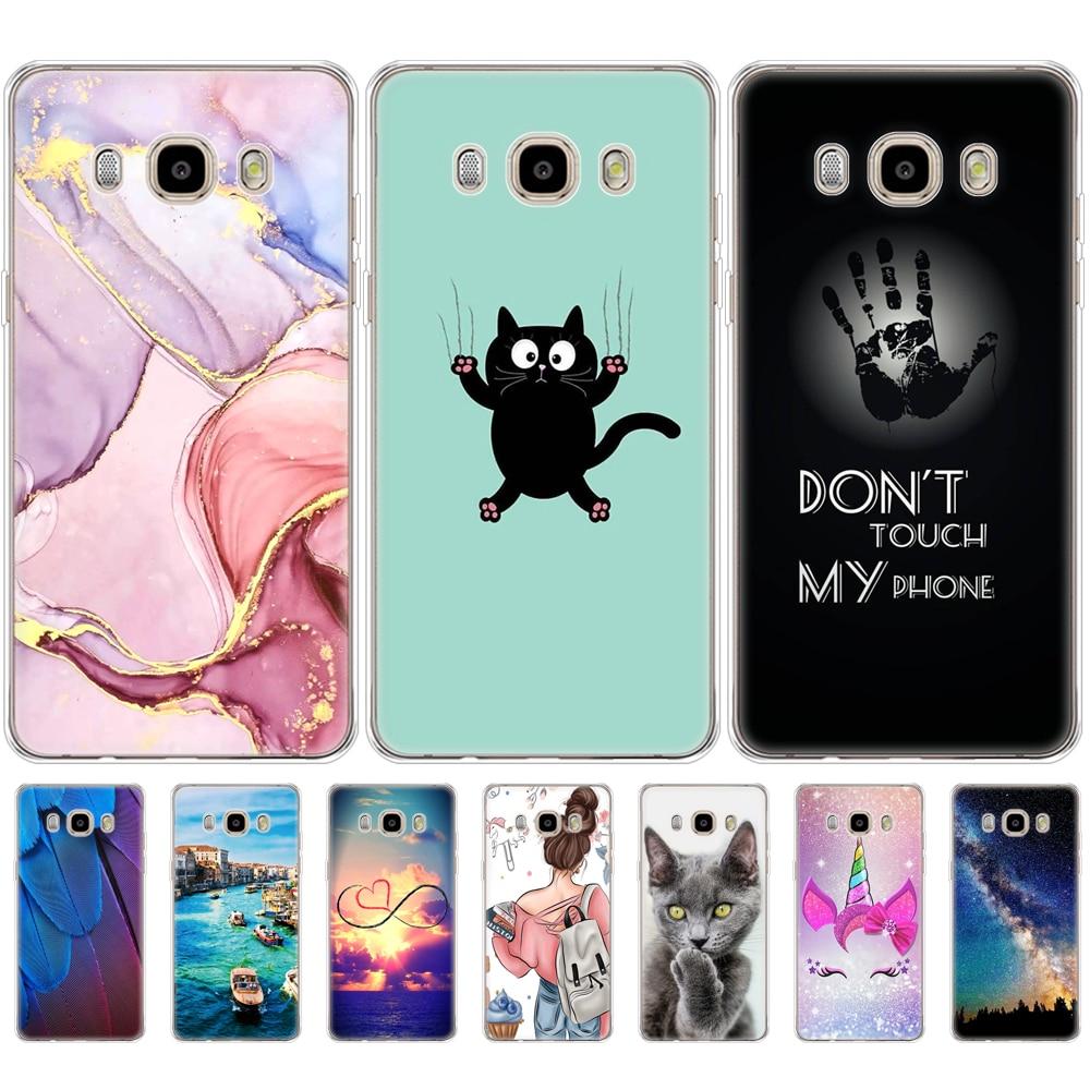 Case FOR Samsung Galaxy J7 J5 2016 Case J710 510F Cover FOR Samsung J7 J5 2016 Case Shell Winter Snow Christmas