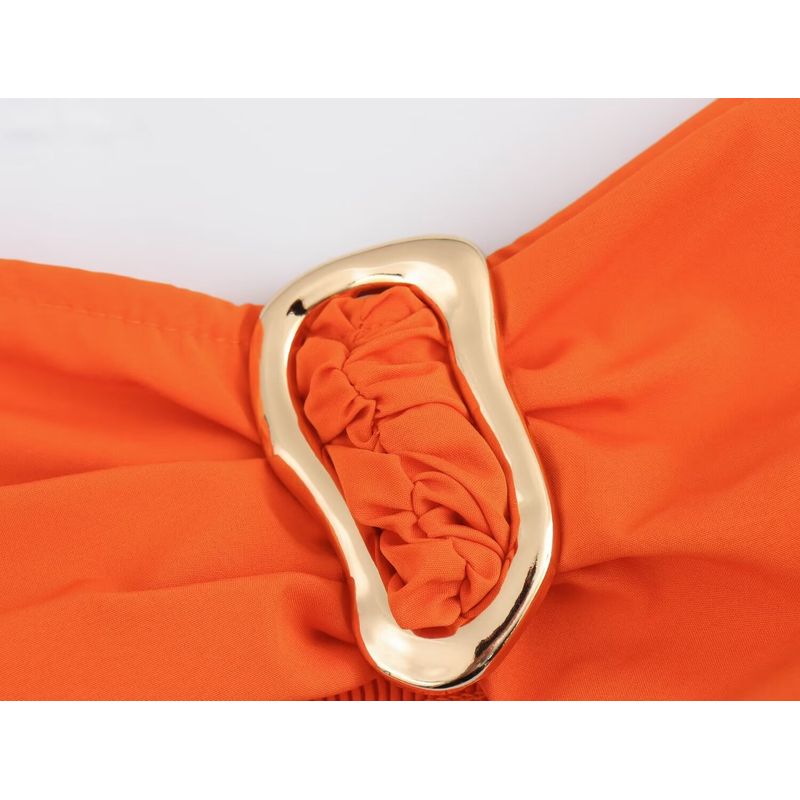 Kaslead New Arrival Women's Clothing Fashion Style Exotic Tube Top Long Sleeve Short Top Skirt Suit