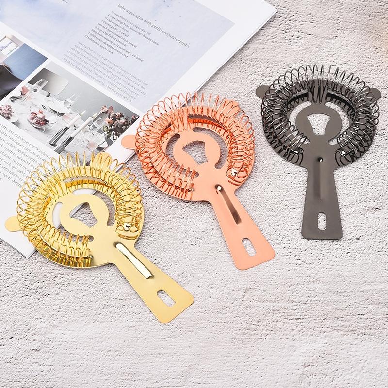 New 4 Color Bar Strainer Sprung Cocktail Strainer Stainless Steel Deluxe Strainer Bar Tools with Spring For Bartenders Filtering