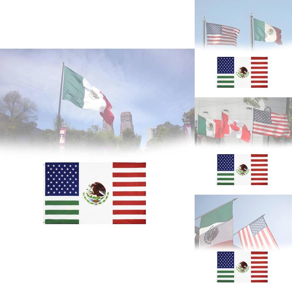 Celebrate Unity With 90*150cm Us Mx Friendship Flag Made Of Durable Polyester Fabric
