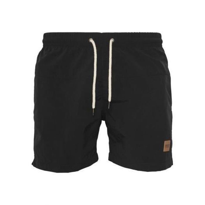 Short de Bain - Urban Classics - Block Swim - Noir - Imperméable - Respirant