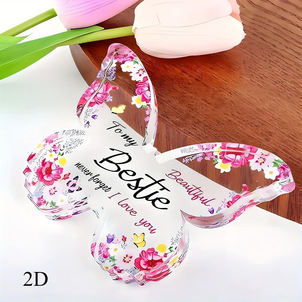 2D Flat Acrylic Butterfly Decoration, Indoor and Outdoor Decoration - No Battery/electricity Required, Free Day Decoration, Shop Decoration