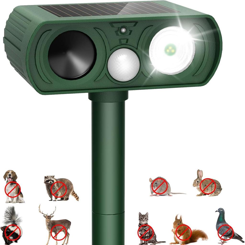 Solar Ultrasonic Repeller for Animals: Mouse, Bird, Dog, Rabbit, Deer