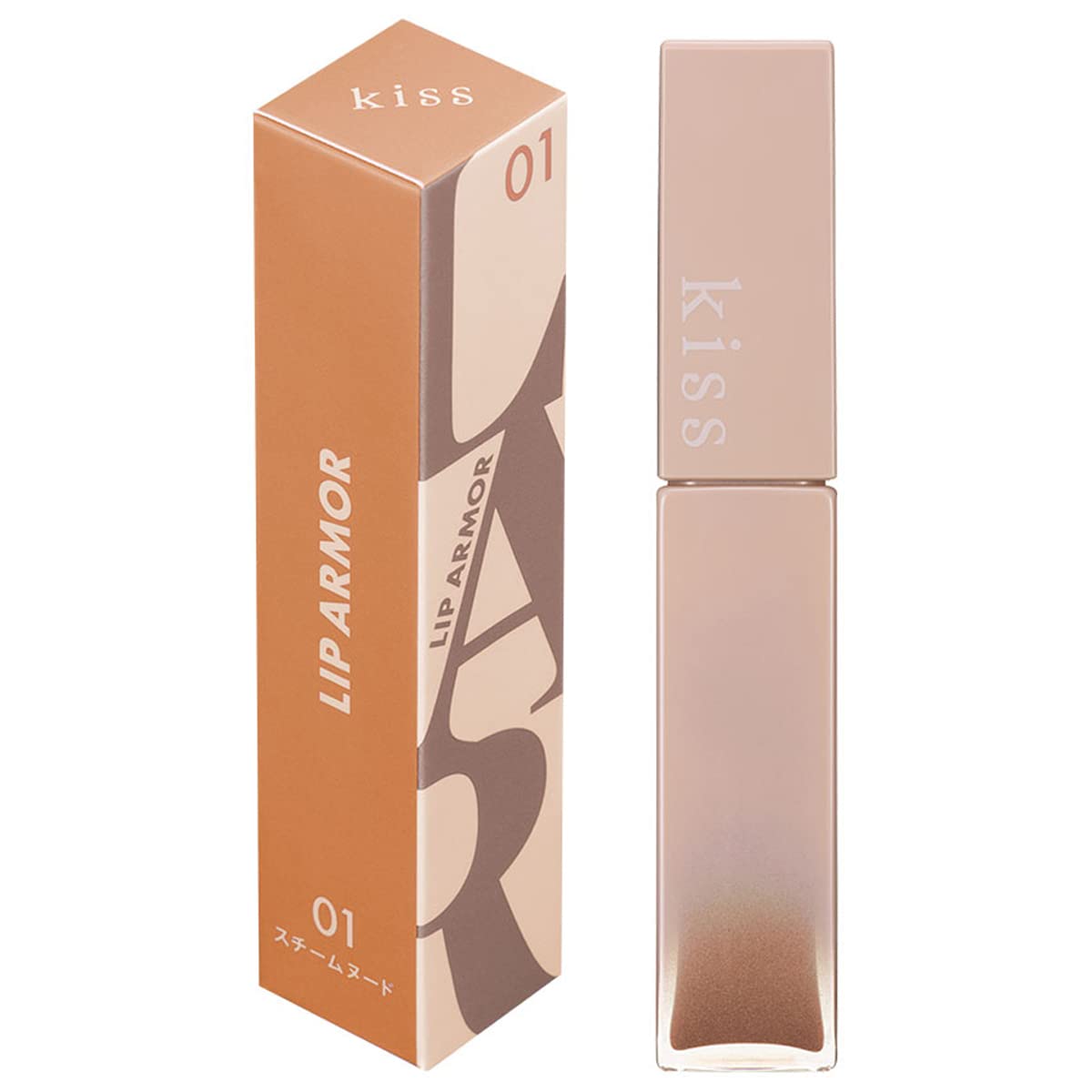

kiss KiSS Lip Armor 01 Steam Nude 5g Тинт для губ, покрытый глянцевой гелевой пленкой Прозрачный чистый цвет