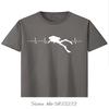 Scuba Dive Heart Beat Best Gift For Diver TShirts Oversized T Shirt Cotton Fitness Tshirt Unisex Tees Tops Mens Clothing
