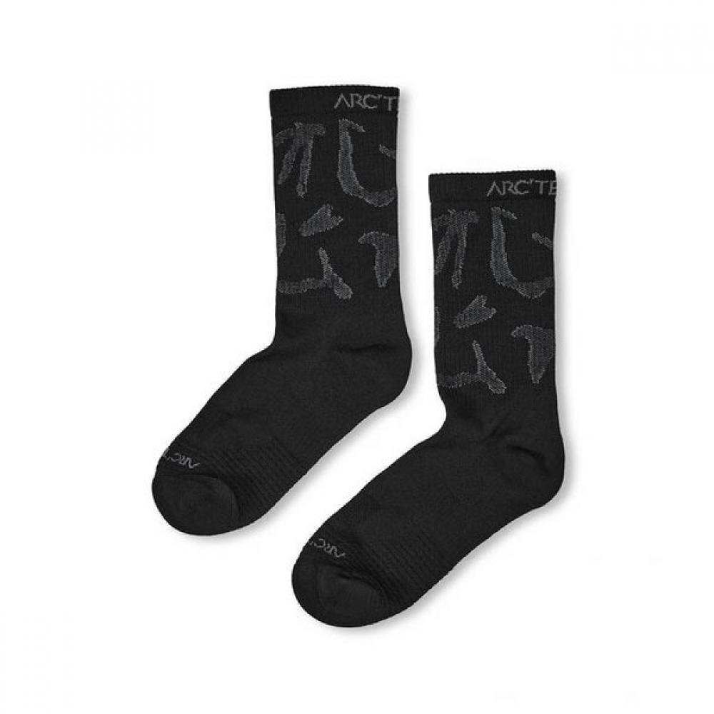Arcteryx Cinder Mid Grotto Socks Aepsu07181 Black Graphite LG/Free