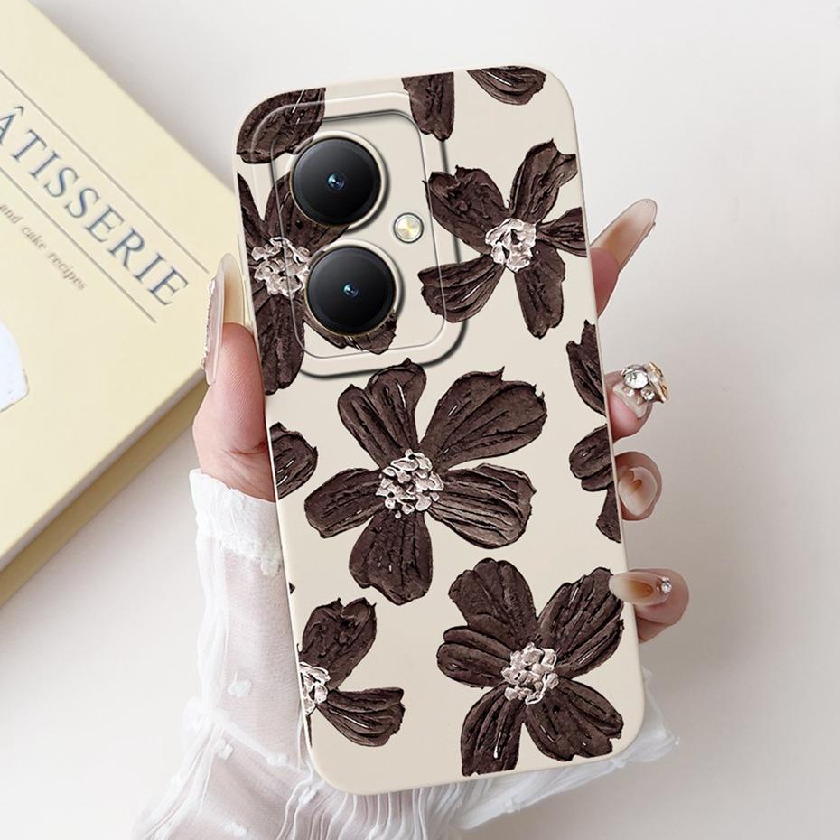 For Vivo Y35+ Y35m+ 5G Lens Protective Phone Case For Vivo Y35Plus Y35M Plus 5G Lovely Pattern Soft Silicone Jelly Cases