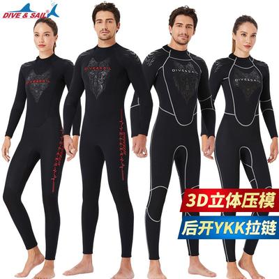 3mm Vollneoprenanzug Damen Herren Warm Langarm Tauchen Surfen Schnorcheln Winter Schwimmausrüstung