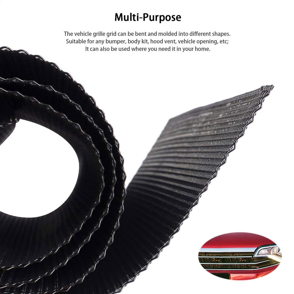Universal Aluminum Mesh Car Radiator Grille Front Bumper Modified Mesh Sheet Car Exterior Protection Accessories