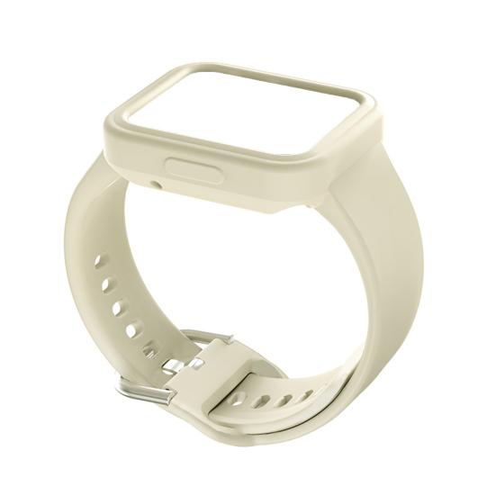 

Ремешок для часов моющийся регулируемый утолщенный уникальный силиконовый сменный умный браслет бежевый