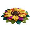 Floral Plush And Diatomaceous Earth Floor Mat 3D Flower Optical Illusion