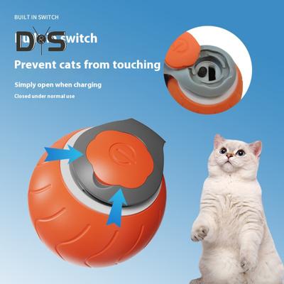 Electric Cat Ball Toy Smart Self-Rolling Ball Toy Bite-Resistant USB Rechargeable Pet Toy for Indoor Cats Relieving Boredom