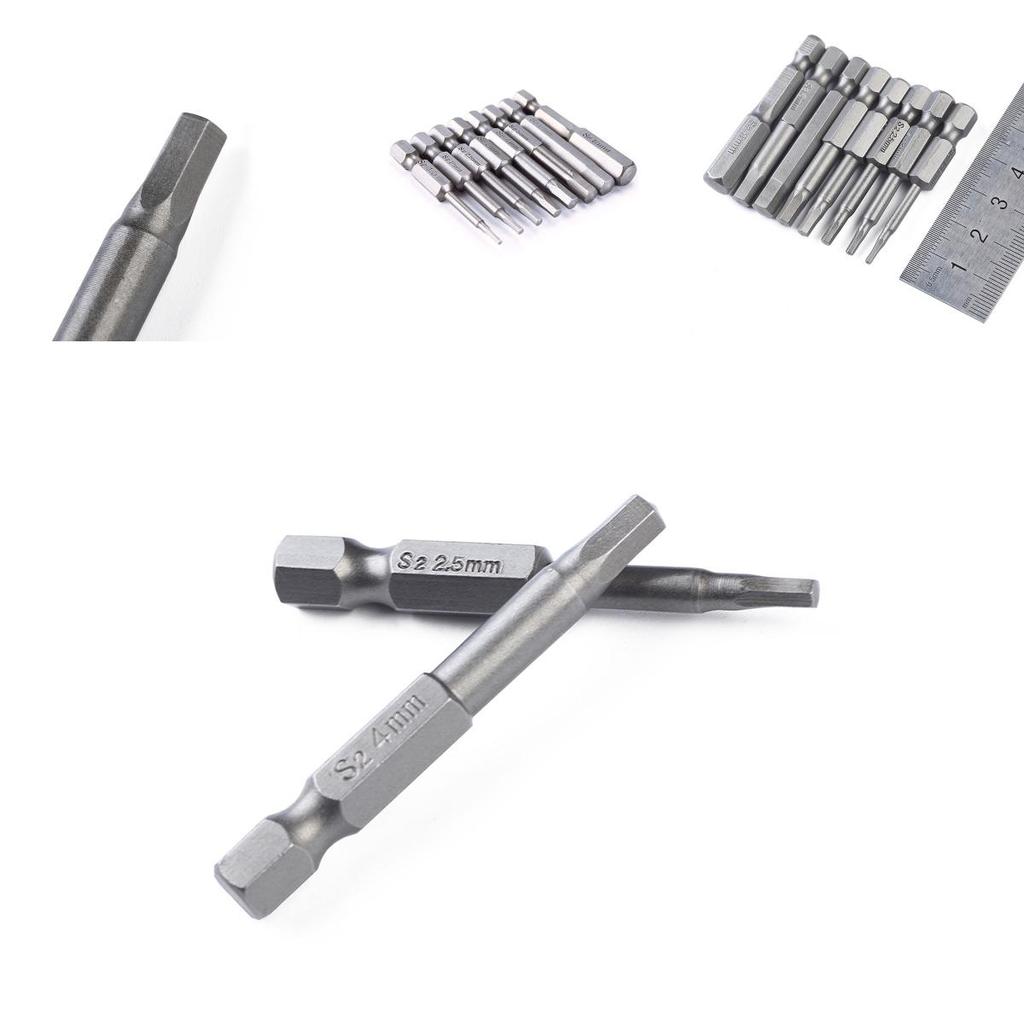 Exceptional 8pc Hex Head Long Allen Bit Set With Quick Connect Magnetic Shank Design