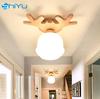 Modern Solid Wood LED Ceiling Lamp for Bedroom or Living Room