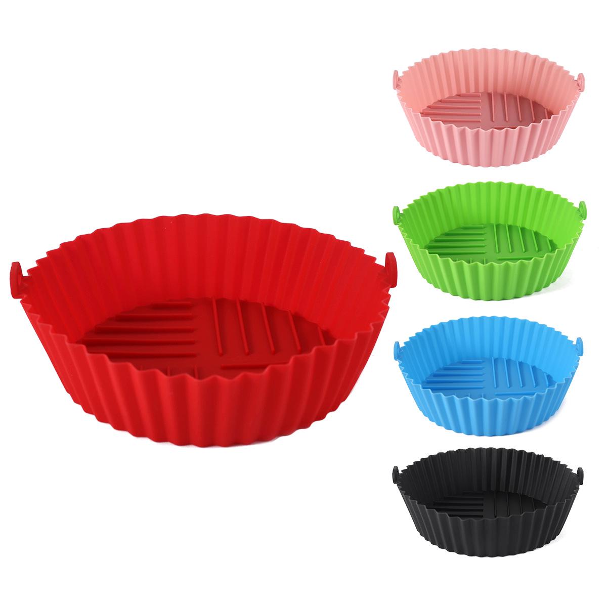 Разноцветный квадратный противень из пищевого силикона для фритюрницы 7QT Small Round Tray